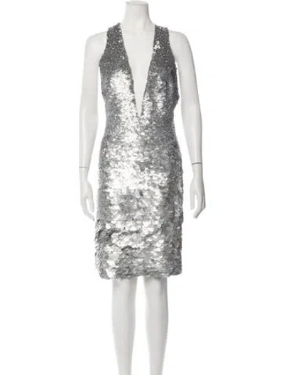 Pre-owned Kaufmanfranco Silk Mini Dress In Multicolor