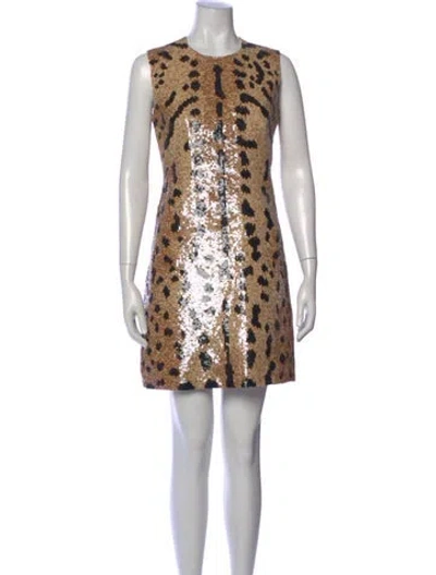 Pre-owned Kaufmanfranco Silk Mini Dress In Neutral