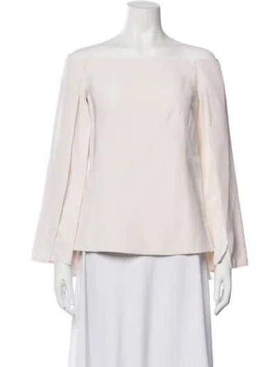 Pre-owned Kaufmanfranco Silk Off-the-shoulder Top In White