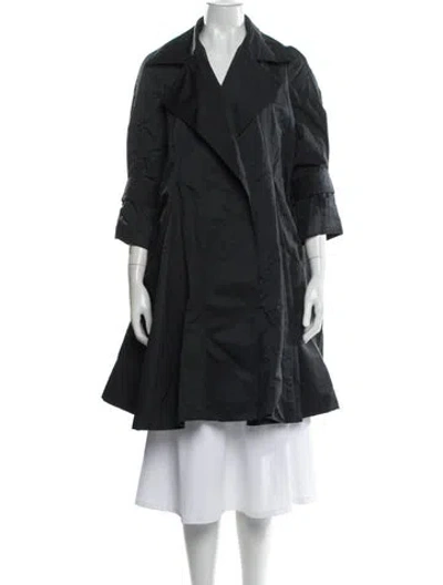 Pre-owned Kaufmanfranco Silk Trench Coat In Gray