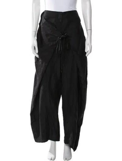 Pre-owned Kaufmanfranco Silk Wide Leg Pants In Black