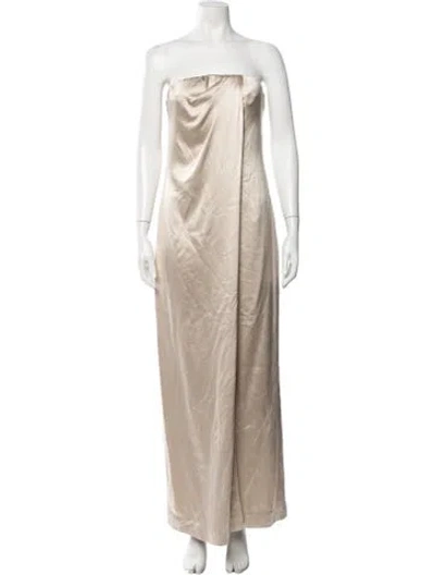 Pre-owned Kaufmanfranco Strapless Jumpsuit In Neutrals