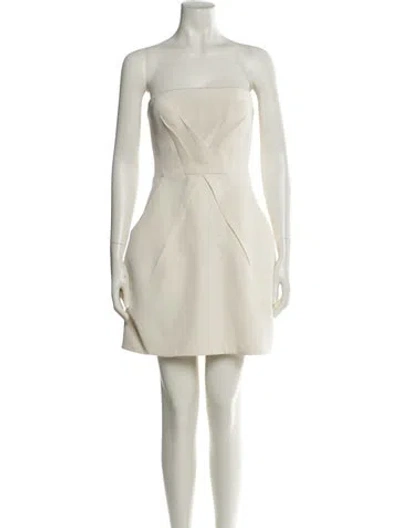 Pre-owned Kaufmanfranco Strapless Mini Dress In Neutral