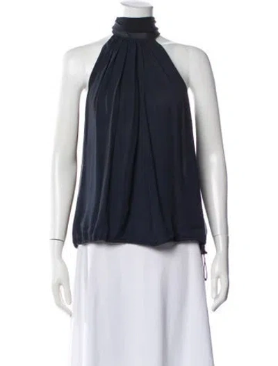 Pre-owned Kaufmanfranco Vintage Silk Top In Blue