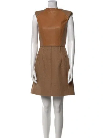 Pre-owned Kaufmanfranco Virgin Wool Knee-length Dress In Neutral