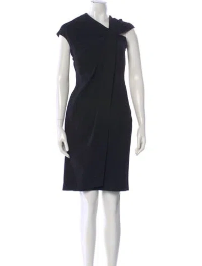 Pre-owned Kaufmanfranco V-neck Knee-length Dress In Black
