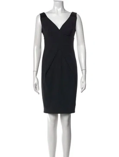 Pre-owned Kaufmanfranco V-neck Knee-length Dress In Black