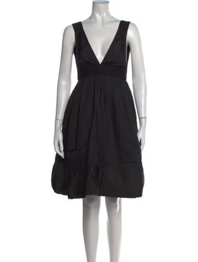Pre-owned Kaufmanfranco V-neck Knee-length Dress In Black
