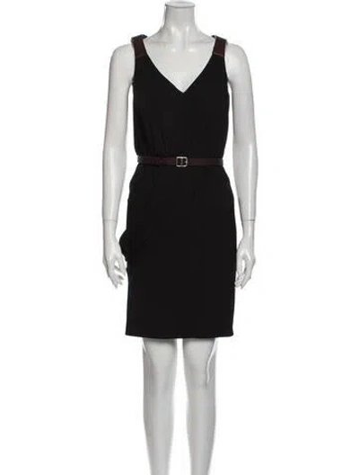 Pre-owned Kaufmanfranco V-neck Mini Dress In Black