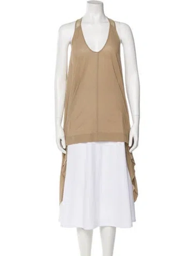 Pre-owned Kaufmanfranco V-neck Sleeveless Top In Neutral