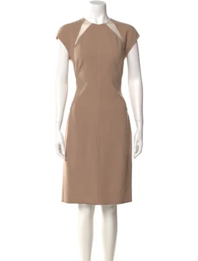 Pre-owned Kaufmanfranco Wool Knee-length Dress W/ Tags In Neutral