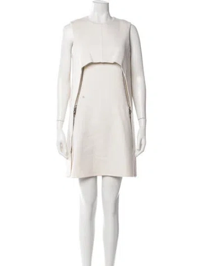 Pre-owned Kaufmanfranco Wool Mini Dress In Neutral