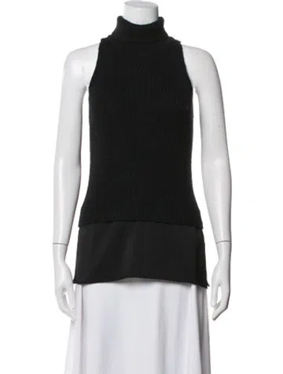 Pre-owned Kaufmanfranco Wool Turtleneck Top In Black