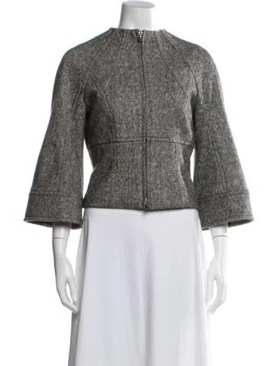Pre-owned Kaufmanfranco Wool Tweed Pattern Jacket In Silver