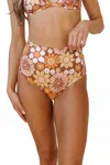 Kavala Collective Vintage Samet Bottoms In Flower Power In Brown