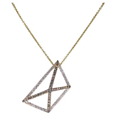 Pre-owned Kavant & Sharart Brown Diamond With Diamond Pendant Set In 18 Karat Gold By