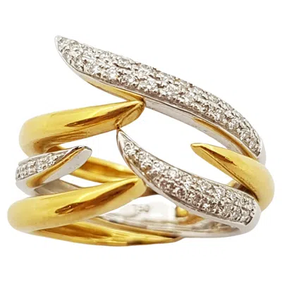 Pre-owned Kavant & Sharart Diamond Ring Set In 18 Karat Gold Settings By  In Multi