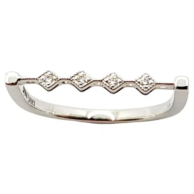 Pre-owned Kavant & Sharart Diamond Ring Set In 18 Karat White Gold Settings By