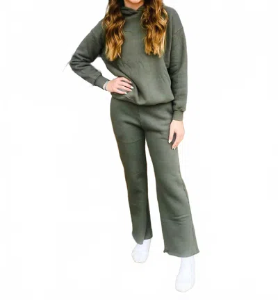 Kaveah Kids' Fleece Oversized Hoodie In Thyme/light Olive In Green