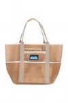 Kavu Alder Lake Tote Bag In Teak In Silver