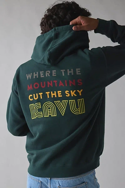 Kavu Core Graphic Hoodie Sweatshirt In Dark Spruce, Men's At Urban Outfitters In Black