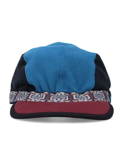 Kavu Fleece Baseball Cap With Patterned Trim In Portside