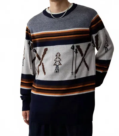 Kavu Highline Crewneck Sweater In Day Ski In Gray