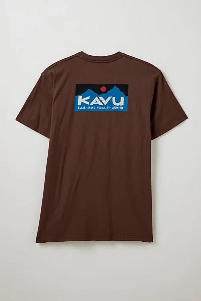 Kavu Klear Above Logo Graphic Tee In Walnut, Men's At Urban Outfitters