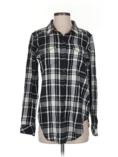 Pre-owned Kavu Long Sleeve Button Down Shirt In Black