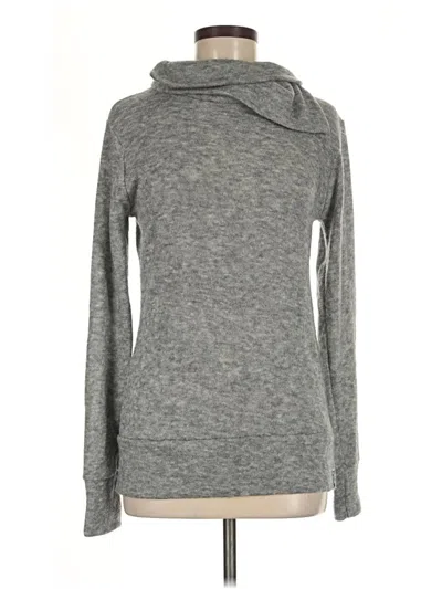 Pre-owned Kavu Long Sleeve Top Gray Cowl Neck Tops