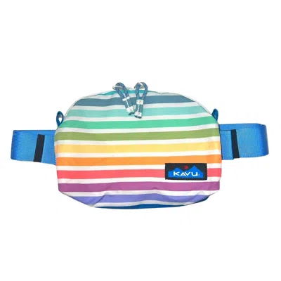 Kavu Men's Pint Size Waist Crossbody Bag In Rainbow Stripe