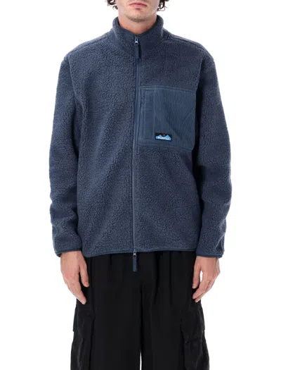 Kavu Men's Sherpa Fleece Full-zip Jacket In Dk Navy