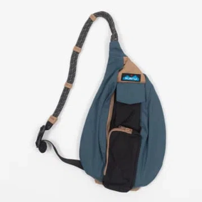 Kavu Mini Rope Bag In Blue & Tan