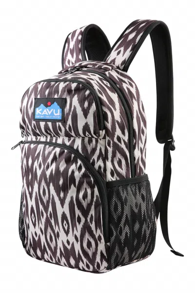 Kavu Packwood Backpack In Shadow Ikat In Black
