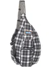 Kavu Plaid Rope Bag In Oatmeal In White