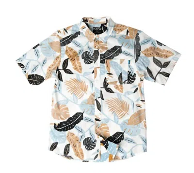 Kavu Printed Top Spot Cotton Shirt In Palm Palm In Multi