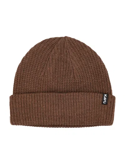 Kavu Ribbed Knit Beanie In Choicolate