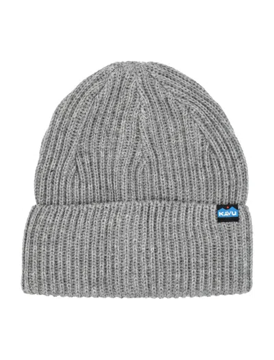 Kavu Ribbed Knit Beanie Hat In Grigio