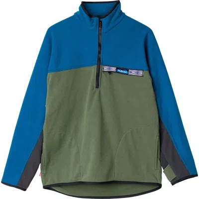 Kavu Throwshirt Fleece Pullover In Blue