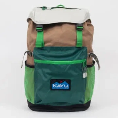 Kavu Timaru Backpack In Green & Tan