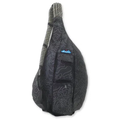 Kavu Unisex Rope Sling Bag In Black Topo In Multi