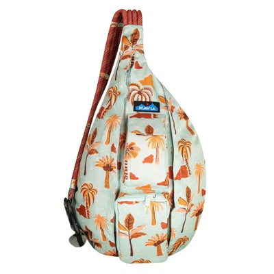 Kavu Unisex Rope Sling Bag In Vintage Palm In Multi