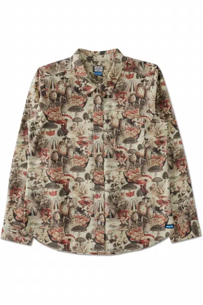 Kavu Women's Barlow Long Sleeve Shirt In Wonderland In Brown