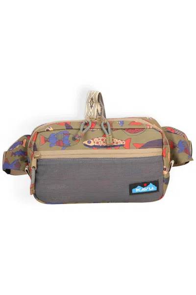 Kavu Women's Cattle Point Crossbody Bag In Fish Tessellate In Multi