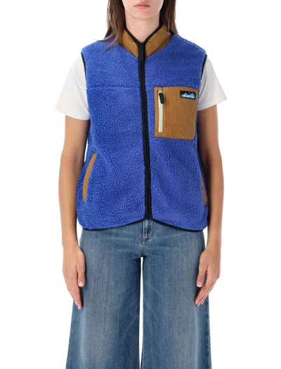 Kavu Women's Fleece Zip-up Vest In Blue
