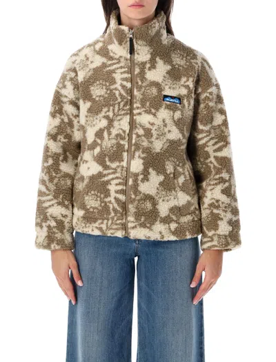 Kavu Women's Full-zip Sherpa Fleece Jacket In Bloom