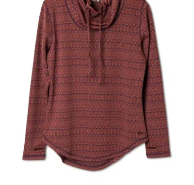 Kavu Women's Skylar Cowl Neck Sweater In Sunset Knit In Brown
