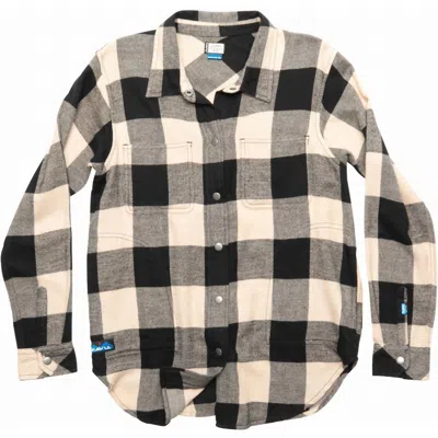 Kavu Women's Wren Flannel Shacket In Sugar Cookie In Multi
