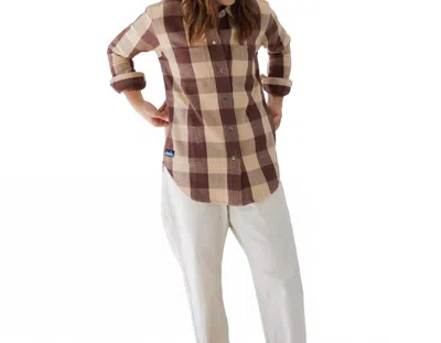 Kavu Wren Flannel Shacket In Ground Cover In Multi