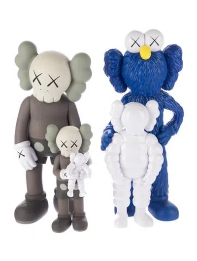 Pre-owned Kaws 4-piece 2021 Family Open Edition Figurine Set In Brown